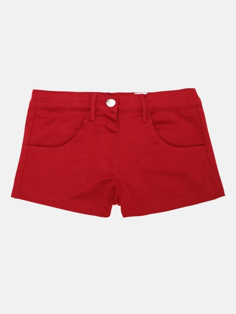 

Lil Orchids Girls Maroon Solid Regular Fit Hot Pants