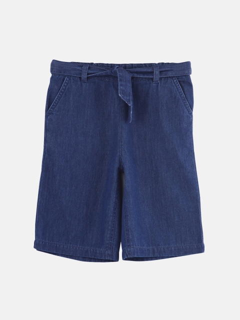 

Beebay Girls Blue Solid Regular Fit Capris
