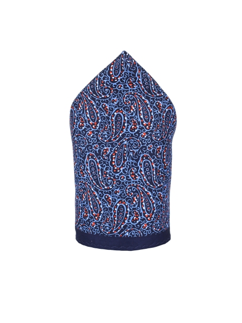 

Alvaro Castagnino Men Blue Printed Pocket Square