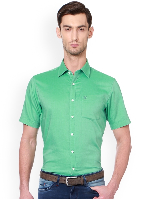 

Allen Solly Men Green Slim Fit Solid Casual Shirt