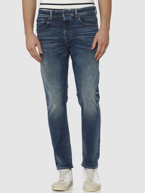 

SELECTED Men Blue Tapered Fit Mid-Rise Clean Look Jeans
