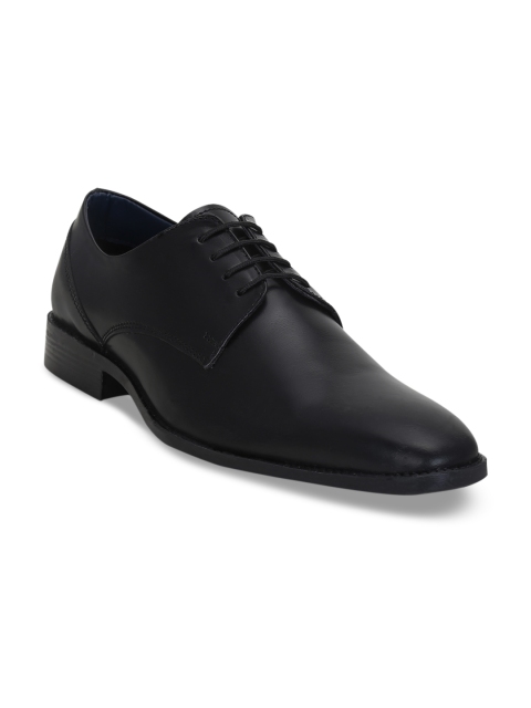 

Get Glamr Men Black Solid Leather Derbys