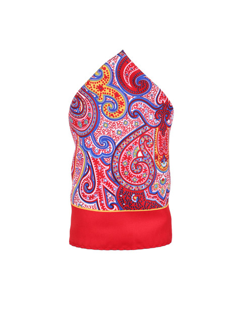 

Alvaro Castagnino Men Red & Multicoloured Printed Pocket Square