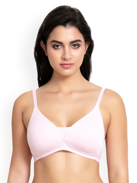

Zivame Pink Solid Non-Wired Lightly Padded T-shirt Bra ZI1478FASHZORNG