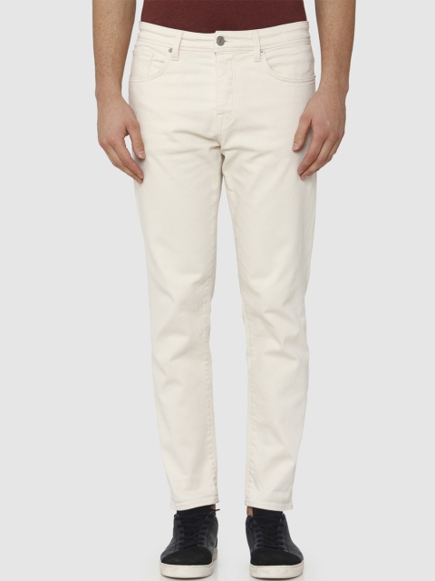 

SELECTED Men White Tapered Fit Mid-Rise Clean Look Jeans