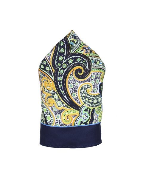 

Alvaro Castagnino Men Blue & Multicoloured Printed Pocket Square