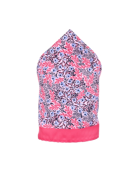 

Alvaro Castagnino Men Pink & Blue Printed Pocket Square