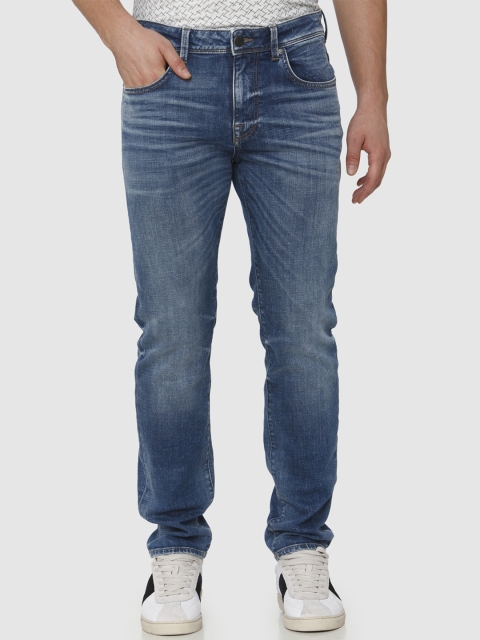 

SELECTED Men Blue Slim Fit Mid-Rise Clean Look Jeans