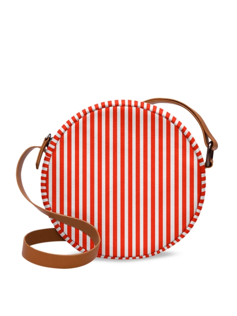 

DailyObjects Women Red & White Striped Sling Bag