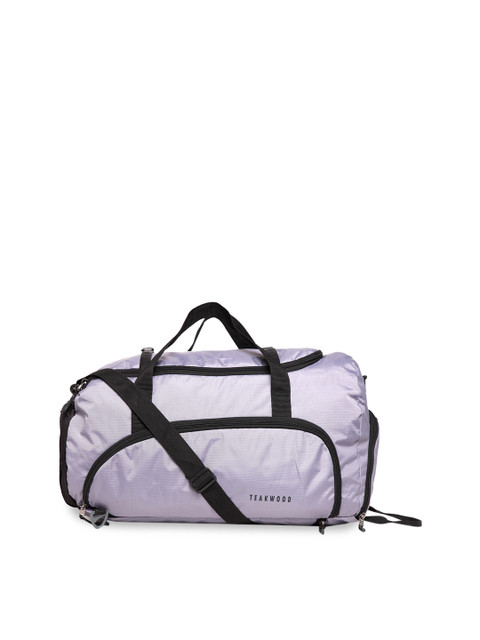 

Teakwood Leathers Unisex Grey Solid Duffel Bag