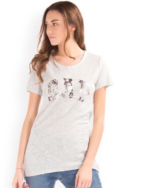 GAP Women Grey Printed T-Shirt