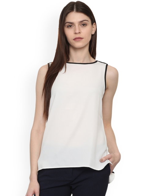 

Van Heusen Woman White Solid High-Low Top