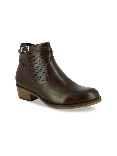 

Alberto Torresi Women Brown Solid High-Top Flat Boots