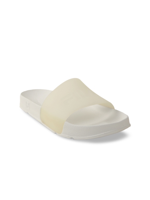 

FILA Women Off-White Solid Sliders