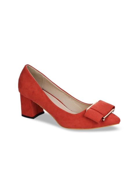 

Aber & Q Women Red Solid Pumps