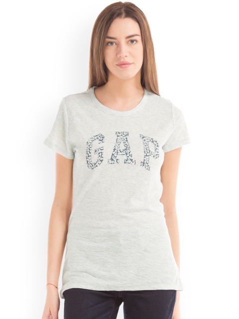 

GAP Women Grey Printed T-Shirt