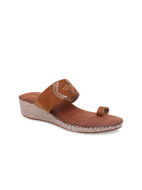

Monrow Women Brown Solid Sandals