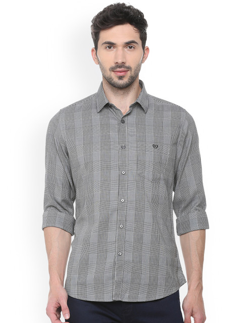 

Van Heusen Sport Men Grey Slim Fit Checked Casual Shirt