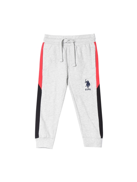 

U.S. Polo Assn. Boys Grey Striped Straight Fit Joggers