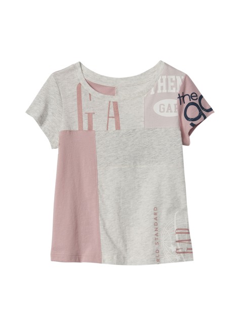 

GAP Girls Grey Printed Round Neck T-shirt