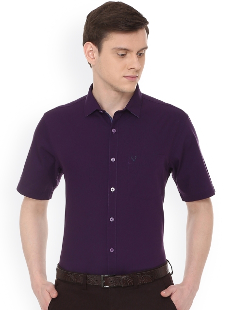 

Allen Solly Men Purple Slim Fit Solid Casual Shirt