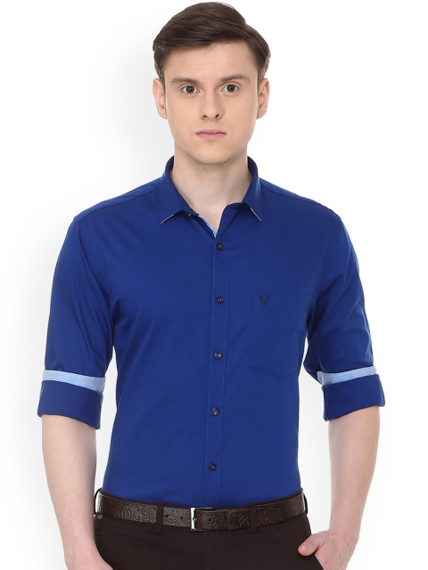

Allen Solly Men Blue Regular Fit Solid Casual Shirt