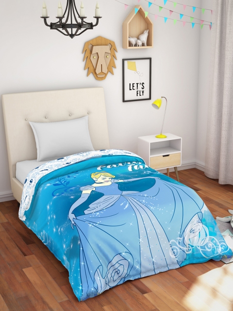 

SPACES Blue Cartoon Characters AC Room 150 GSM Single Bed Comforter