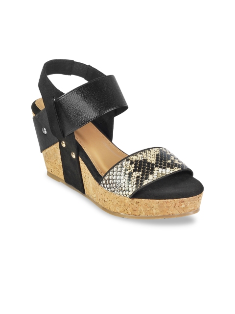 

SOLE HEAD Women Black Printed Sandals