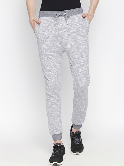 

Ajile by Pantaloons Men Grey Melange Solid Slim Fit Joggers