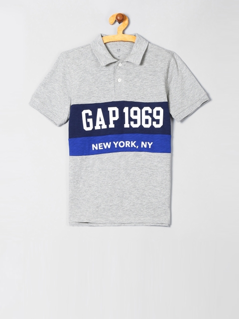 

GAP Boys Grey Printed T-shirt