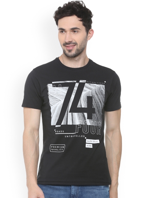 Solly Jeans Co. Men Black Printed Round Neck T-shirt