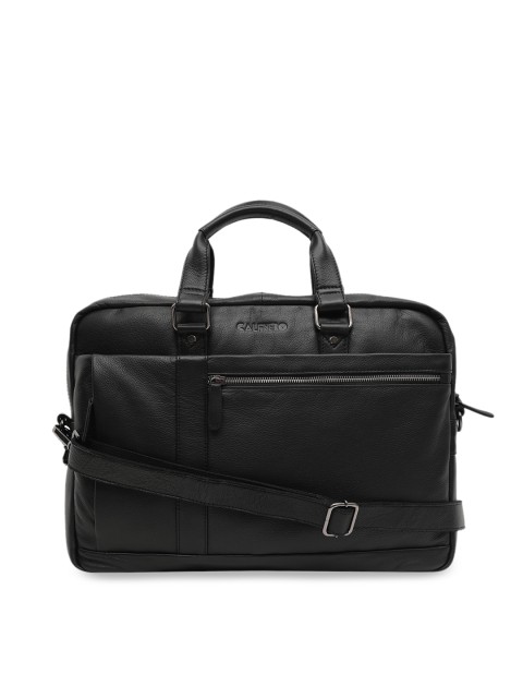 

CALFNERO Men Black Solid Laptop Bag