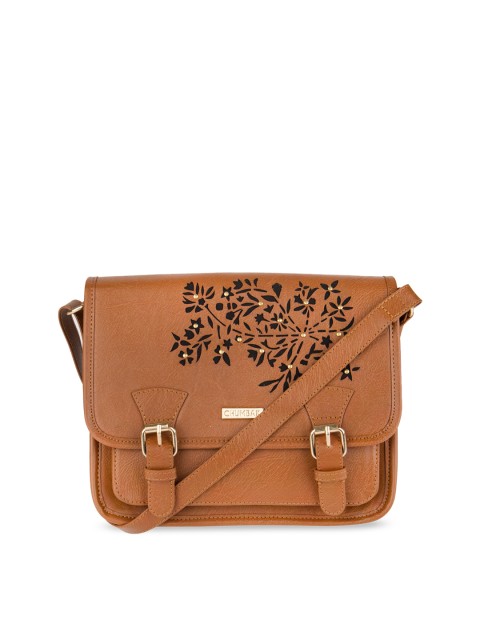 

Chumbak Tan Brown Embellished Sling Bag
