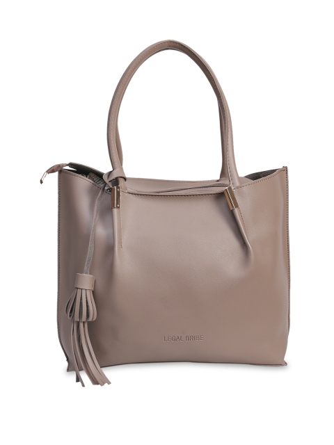 

LEGAL BRIBE Brown Solid Tote Bag