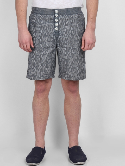 

LA LOFT Men Grey Printed Regular Fit Regular Shorts