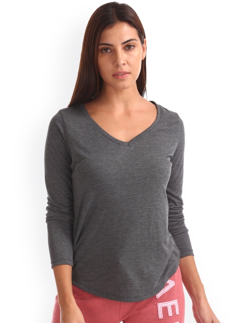 

Aeropostale Women Grey Solid Top