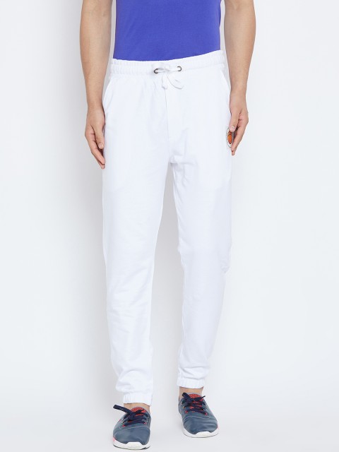 

Wear Your Mind Men White Solid Regular-Fit Joggers