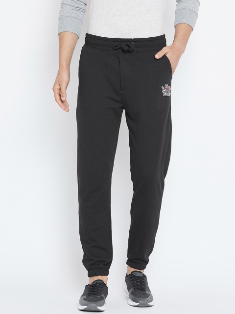 

Wear Your Mind Men Black Solid Regular-Fit Joggers