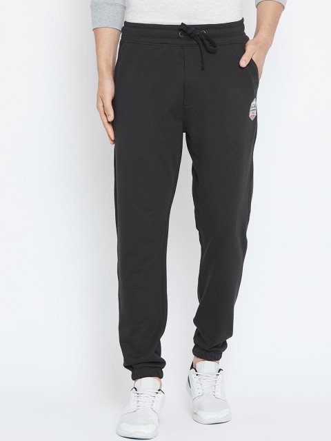 

Wear Your Mind Men Black Solid Regular-Fit Joggers