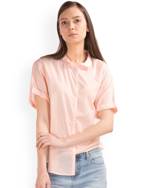 

GAP Women Pink Regular Fit Shirt