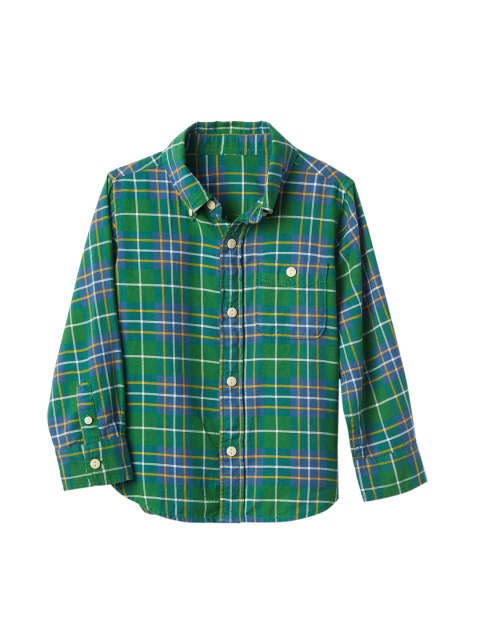 

GAP Boys Green Button-Down Collar Shirt
