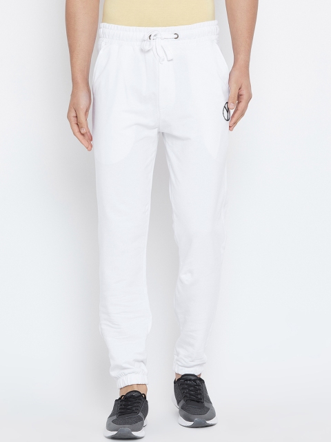 

Wear Your Mind Men White Solid Regular-Fit Joggers