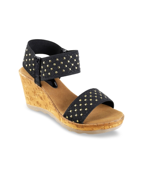 

SOLE HEAD Women Black Printed Sandals