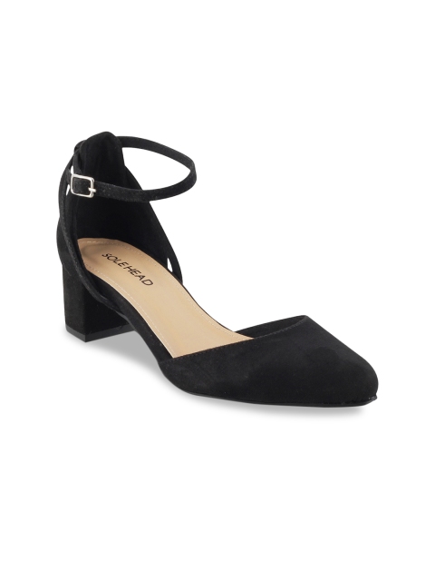 

SOLE HEAD Women Black Solid Heels