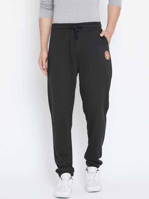 

Wear Your Mind Men Black Solid Regular-Fit Joggers