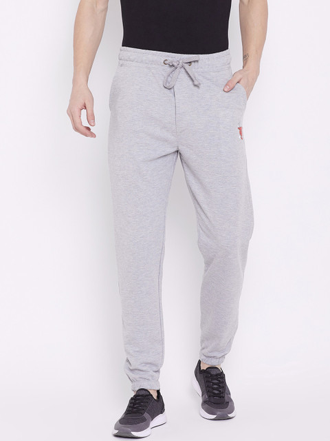 

Wear Your Mind Men Grey Melange Solid Regular-Fit Joggers