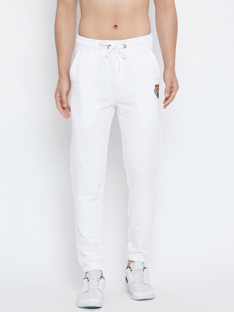 

Wear Your Mind Men White Solid Regular-Fit Joggers
