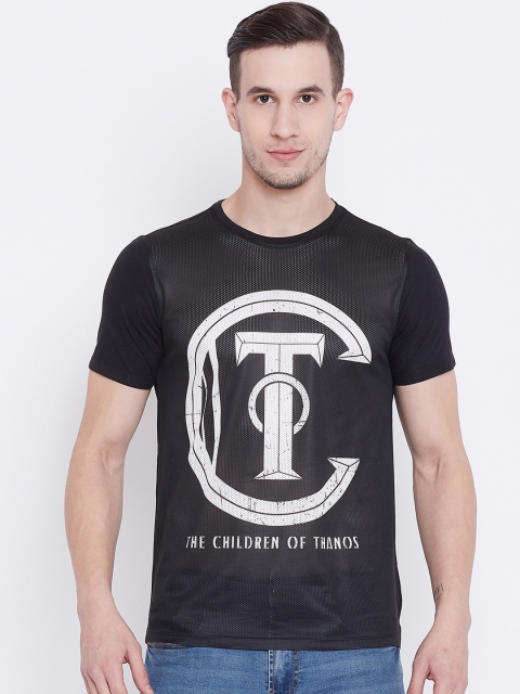 

Marvel by Wear Your Mind Men Black Printed Round Neck T-shirt