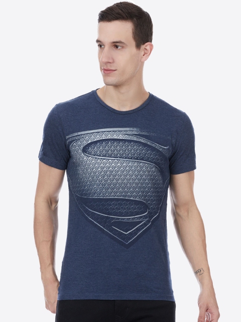 

Free Authority Men Blue DC Comics Printed T-shirt