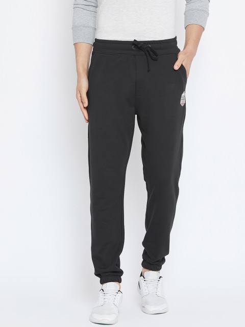 

Wear Your Mind Men Black Solid Regular-Fit Joggers